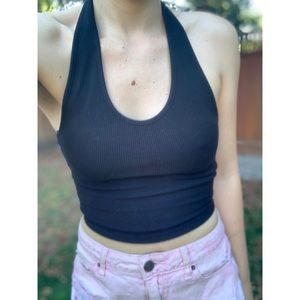 TOPSHOP Black Halter Top NWOT